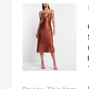 Elegant Brown Satin Dress